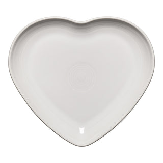 White Fiesta Heart shaped Plate Made in the USA