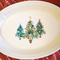 Small Christmas Trio of Trees Oval Platter - Fiesta Factory Direct