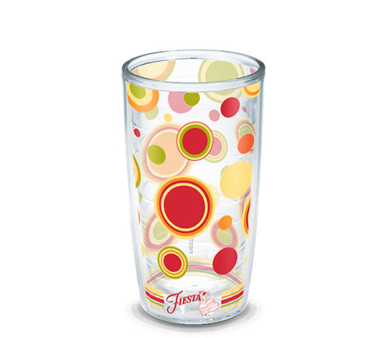 Fiesta® Dots Sunny 16 oz Tumbler, Tervis Tumbler - Fiesta Factory Direct by Homer Laughlin China.  Dinnerware proudly made in the USA.  