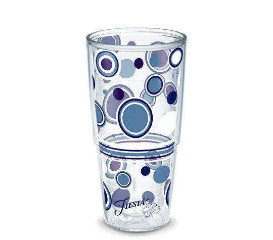 Fiesta® Dots Lapis 24 oz Tumbler, Tervis Tumbler - Fiesta Factory Direct by Homer Laughlin China.  Dinnerware proudly made in the USA.  