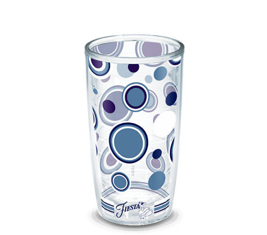 Fiesta® Dots Lapis 16 oz Tumbler, Tervis Tumbler - Fiesta Factory Direct by Homer Laughlin China.  Dinnerware proudly made in the USA.  